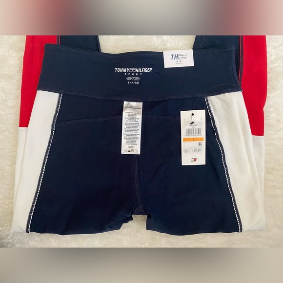Tommy Hilfiger Sports Jersey Leggings, Full Length, High Rise, Small, Nvy - Picture 8 of 8